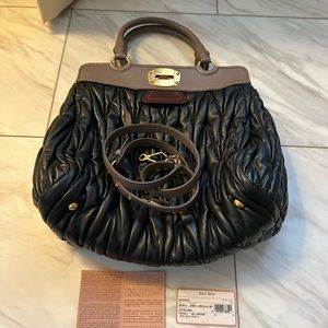 Miu Miu Ruched Medium Satchel Bag